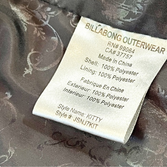 Billabong Hooded Puffer Vest Winter Vest Faux Fur Trim Burnt Orange Sz M Outdoor - Picture 10 of 12